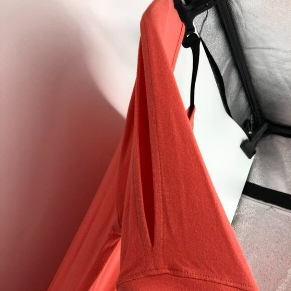 DKNY coral 1/3 short slit sleeves scoop neck t-shirt small - Picture 4 of 14